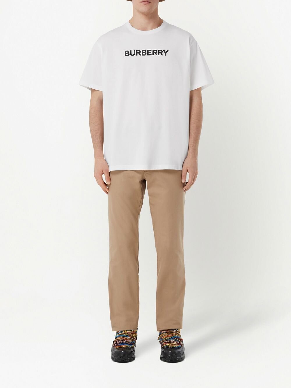 Burberry Harriston Printed Logo T-shirt in White