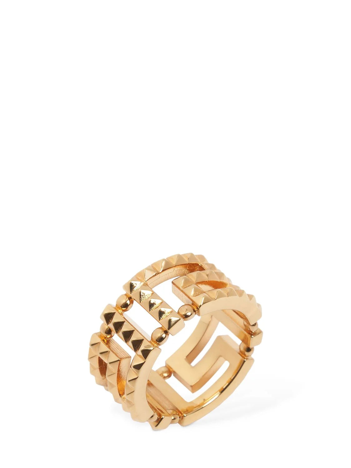 Versace Versace Studded Greek motif band ring - Size: 10 Rings | Shop From The Mirage