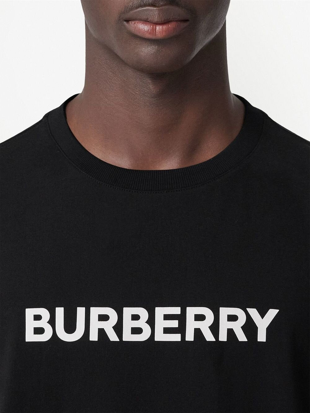 Burberry Harriston Printed Logo T-shirt in Black