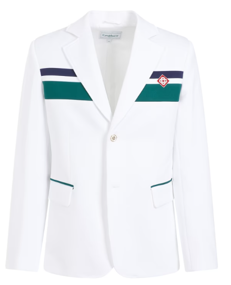 Casablanca Tailoring Jacket in White Green Navy