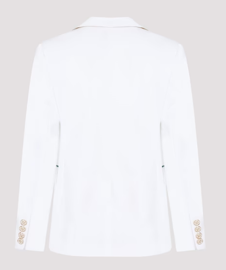 Casablanca Tailoring Jacket in White Green Navy