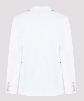Casablanca Tailoring Jacket in White Green Navy
