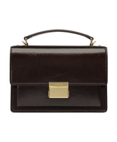 Brown Crossbody Bag with Gold Details