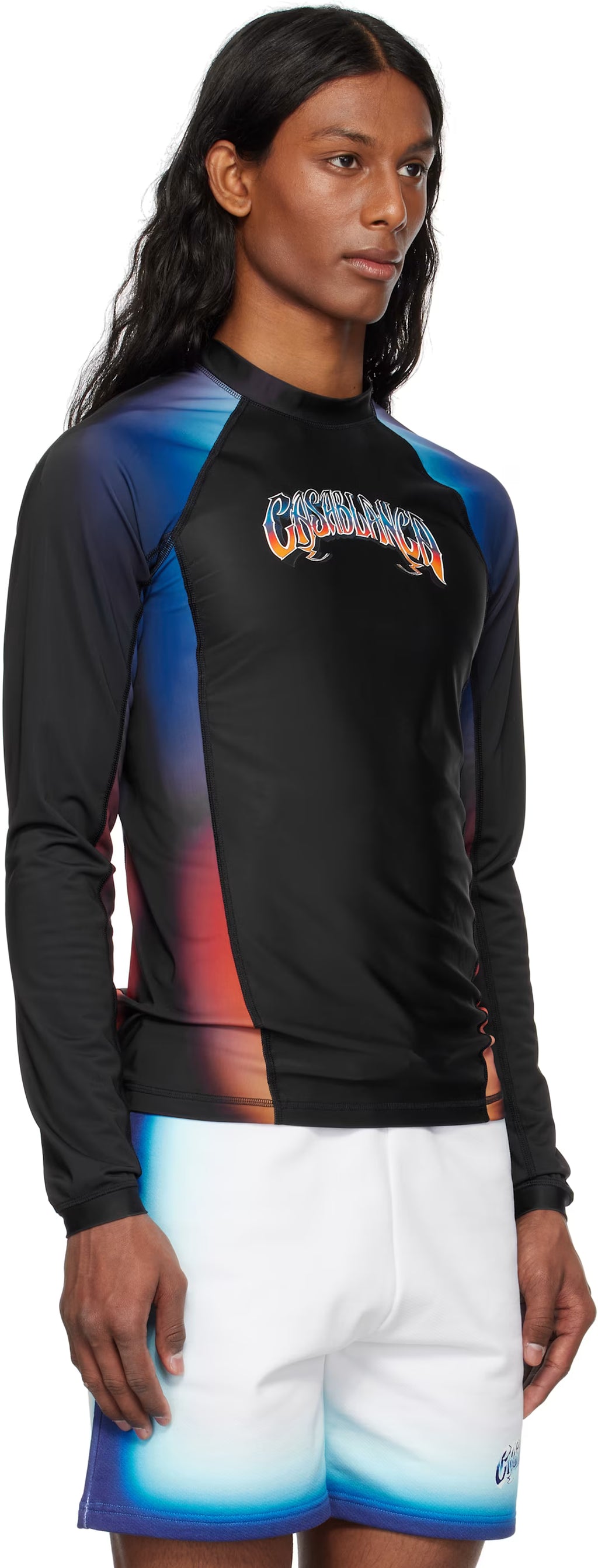 Black Gradient Rash Vest T-shirt