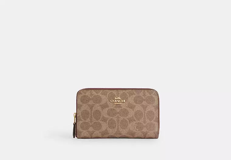 Coach Medium Id Zip Wallet In Signature Canvas - Wallets | Shop From The Mirage