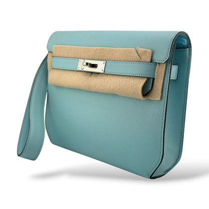 Hermes Kelly Depeche Bleu Atoll Epsom PHW