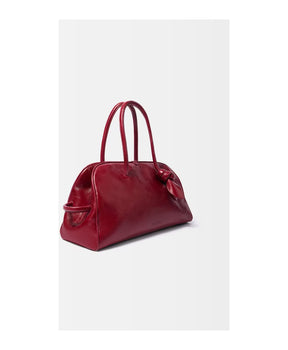 Burgundy Leather Travel Bag