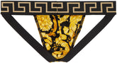 Versace Underwear Black & Gold Barocco Jockstrap