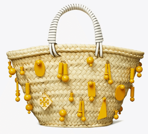 Tory Burch SMALL RAFFIA EMBROIDERED TOTE - Bags | Shop From The Mirage