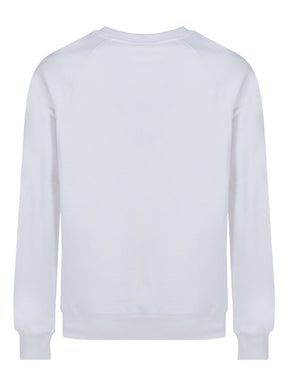 Balmain Paris Logo Printed Sweatshirt in White