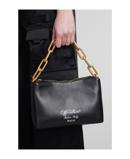 Off White Hand Bag In Black Leather - Bags | Shop From The Mirage