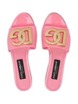 DG-logo Patent Leather Sandals
