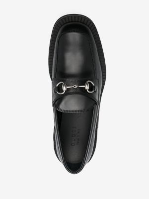 Horsebit square-toe loafers