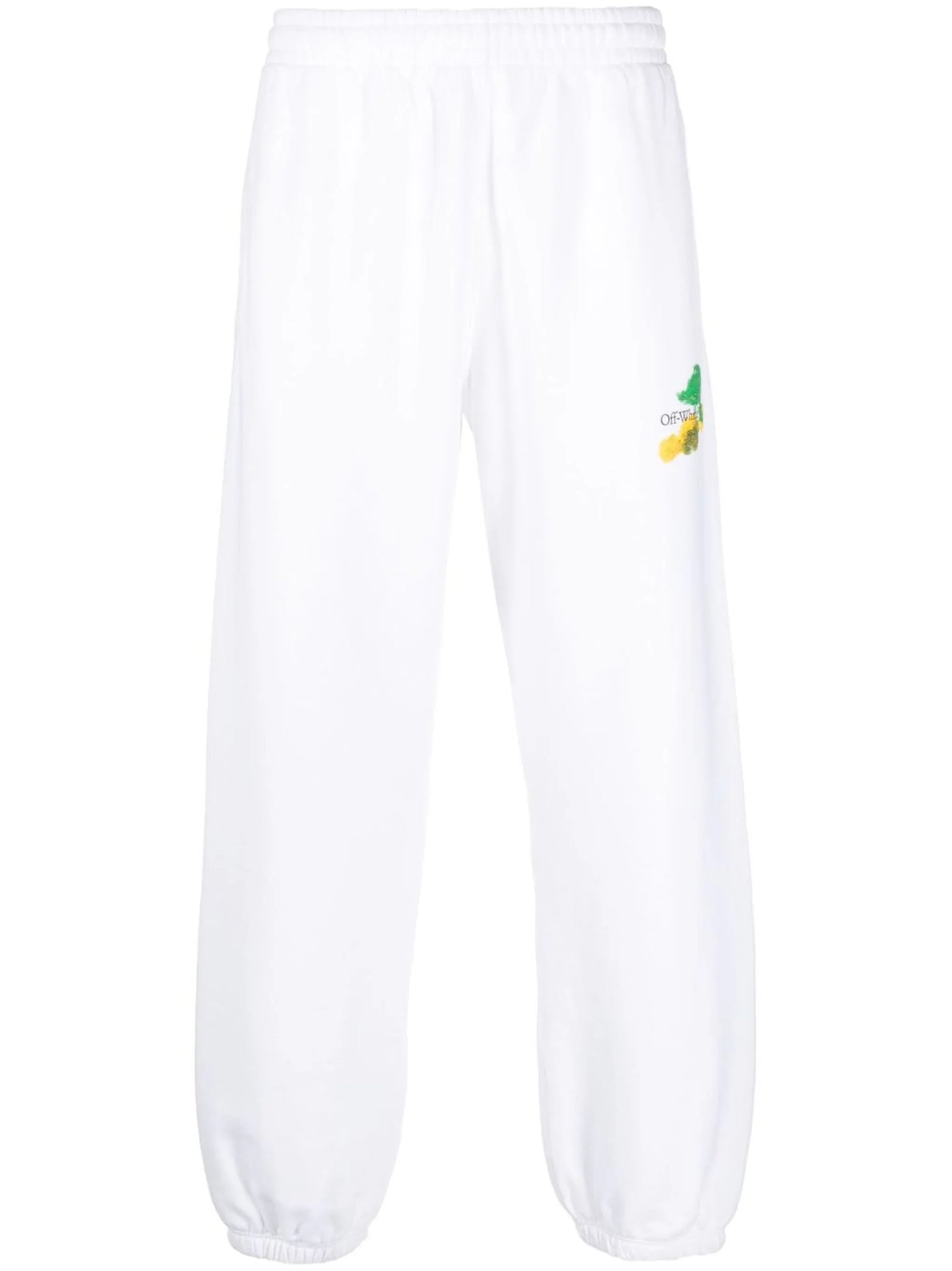Off-White Brush Arrows Logo Printed Joggers in White