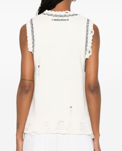 Casablanca White Cotton Topwear SS25