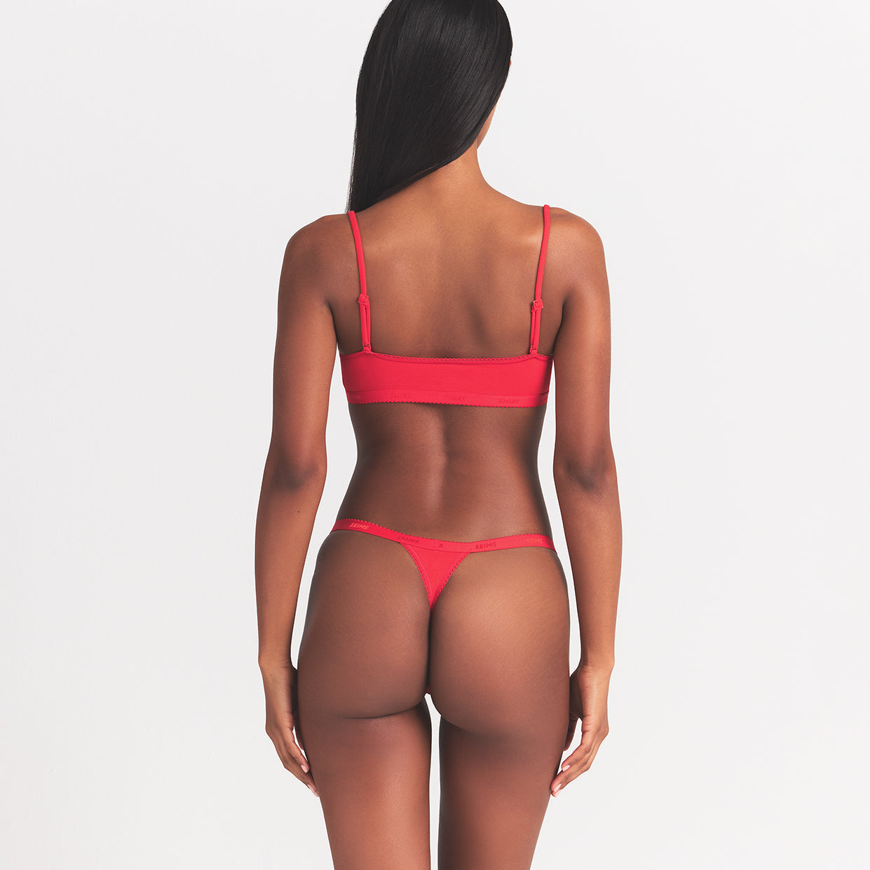 Lightweight Cotton Logo Picot Thong