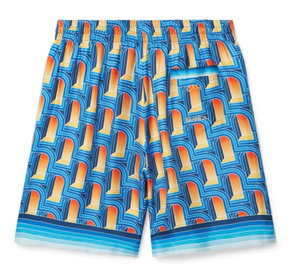 Casablanca Silk Twill Shorts