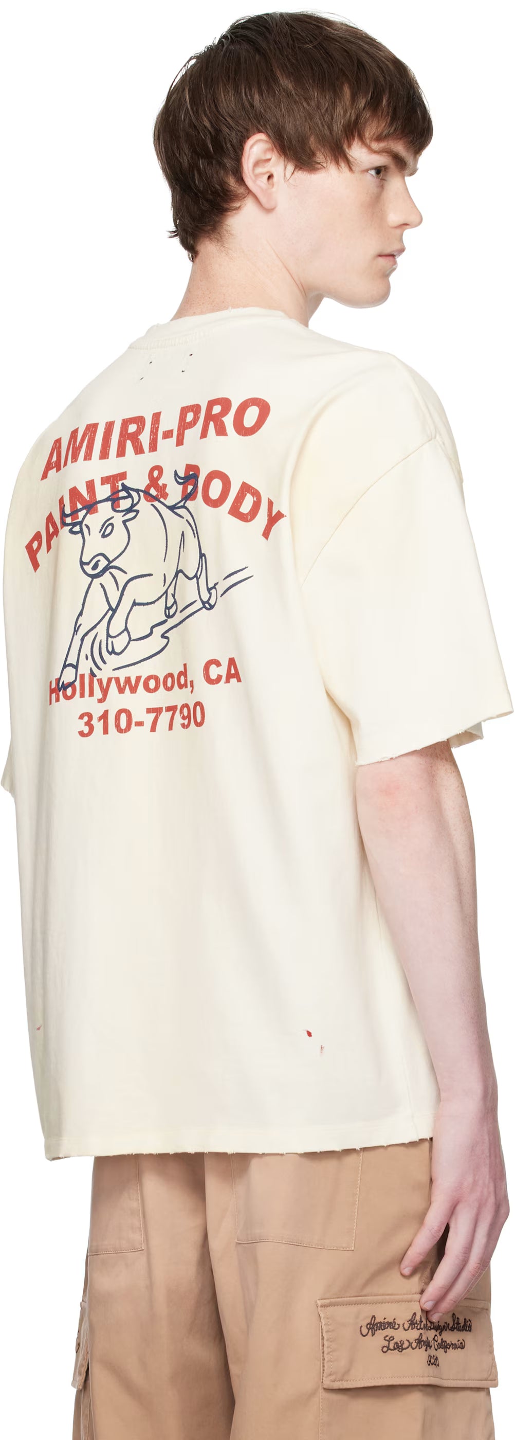 Beige 'AMIRI' Bull Oversized T-shirt