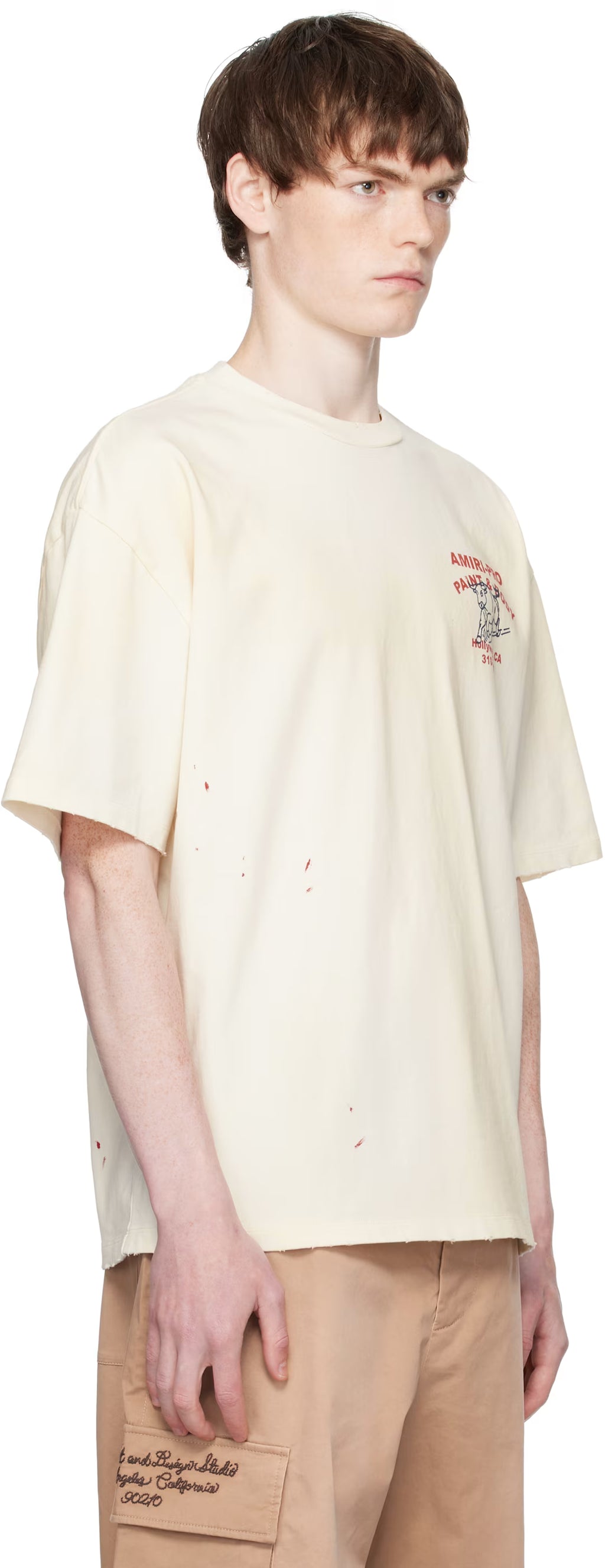 Beige 'AMIRI' Bull Oversized T-shirt