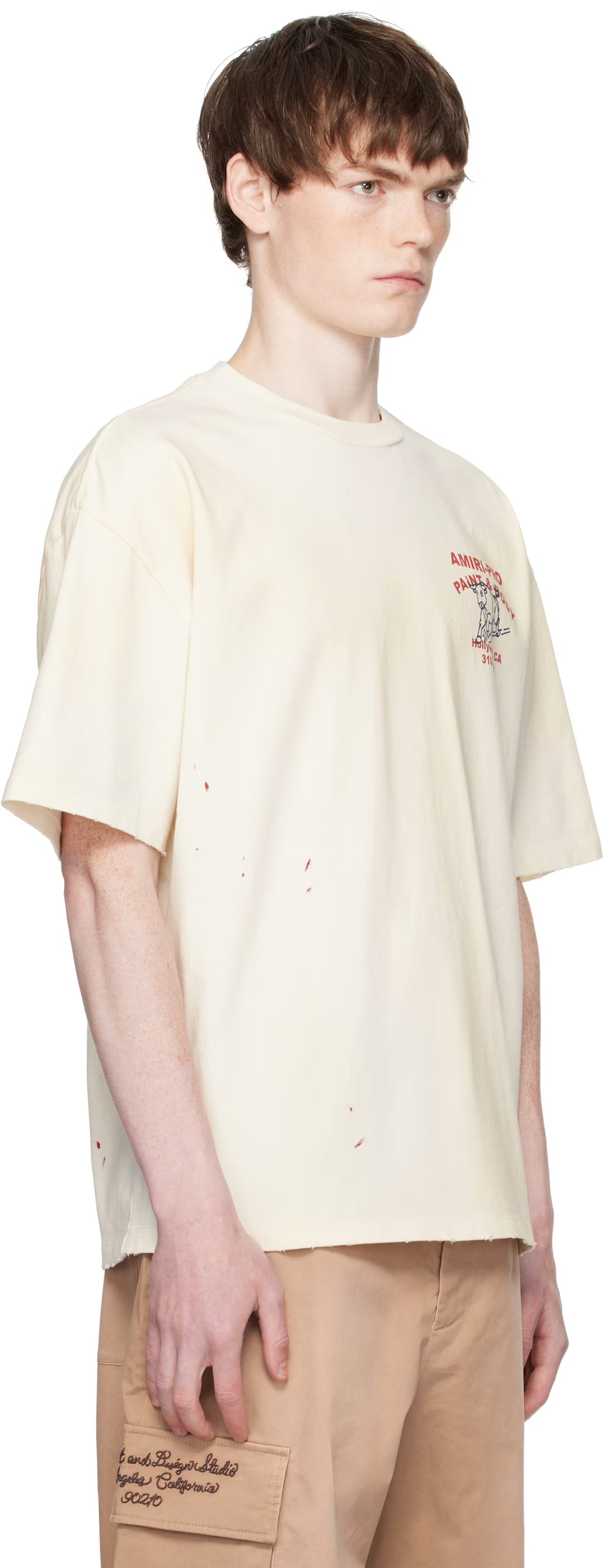 Beige 'AMIRI' Bull Oversized T-shirt