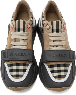 Burberry Tan & Grey Ramsey Sneaker