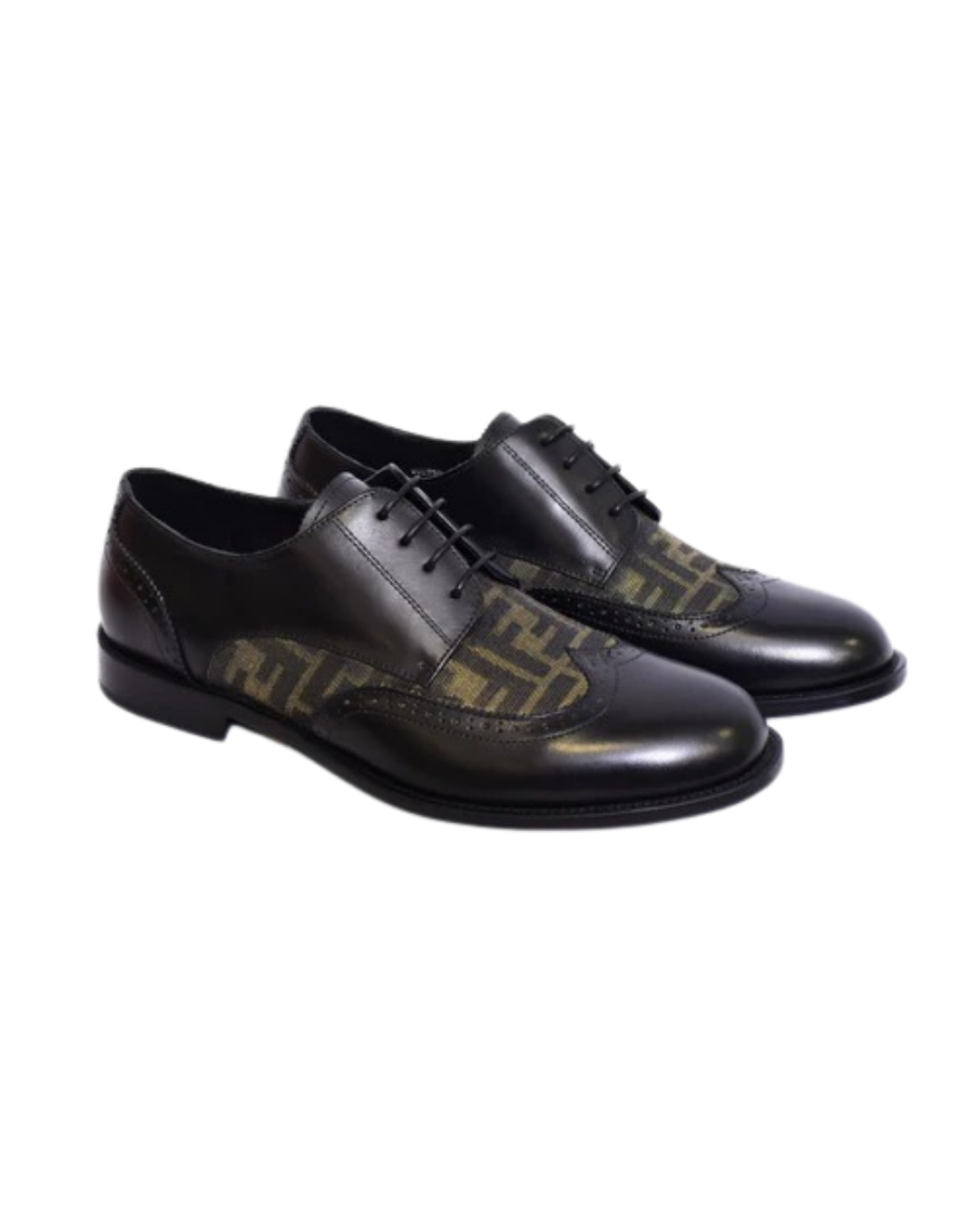 Fendi Black Green Laces Major Loafers