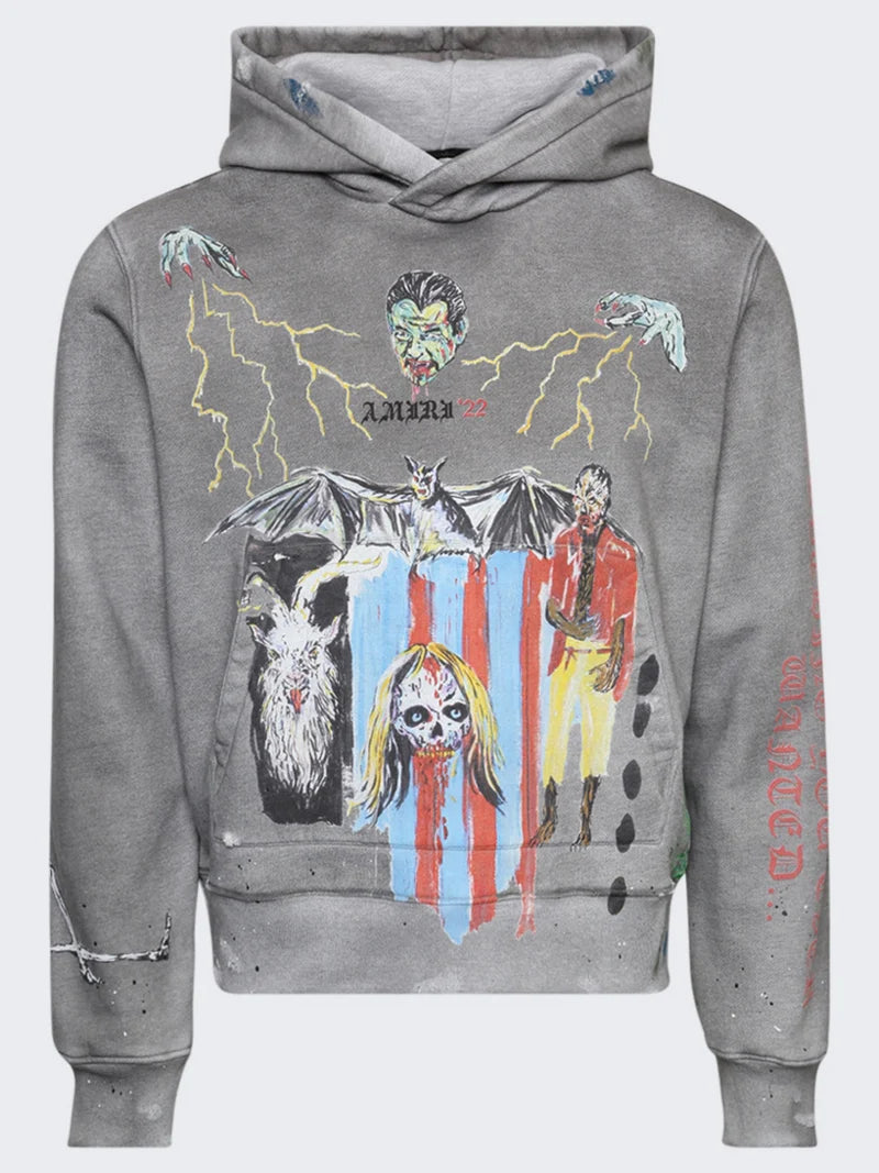 AMIRI BLOOD 38' HOODIE GREY