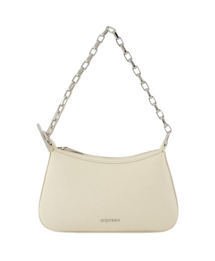 Cream Leather T-Bar Mini Handbag