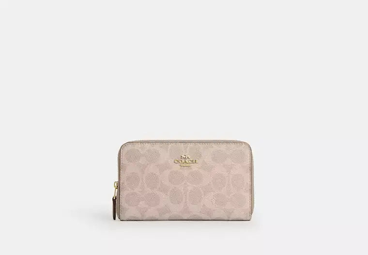 Coach Medium Id Zip Wallet In Signature Canvas - Wallets | Shop From The Mirage