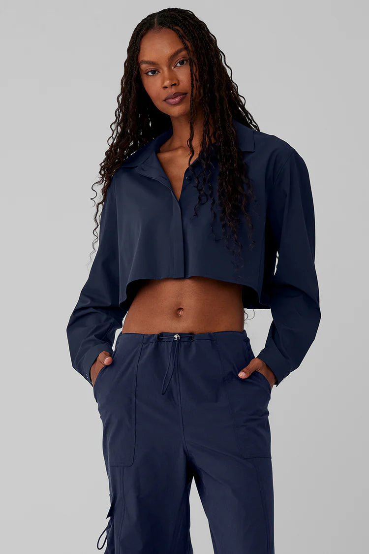 Cropped Take Me Out Button Up