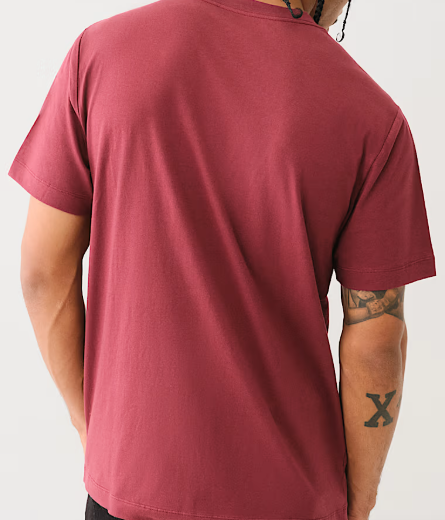 METALLIC LOGO TAPING TEE