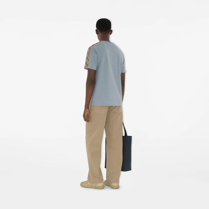 Check Trim Cotton T-shirt