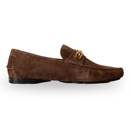 Versace Medusa Suede Loafers – Brown
