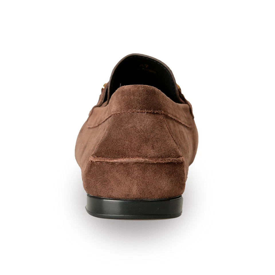 Versace Medusa Suede Loafers – Brown