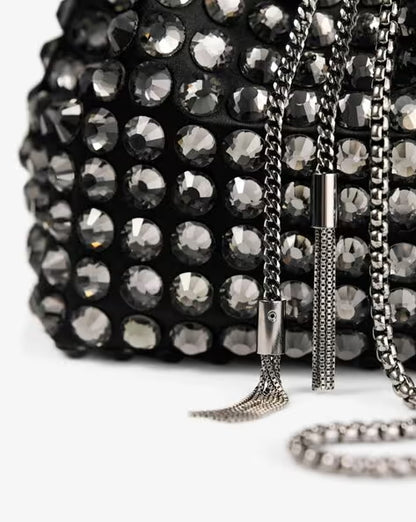 JIMMY CHOO Bon Bon Satin Crystal Bag