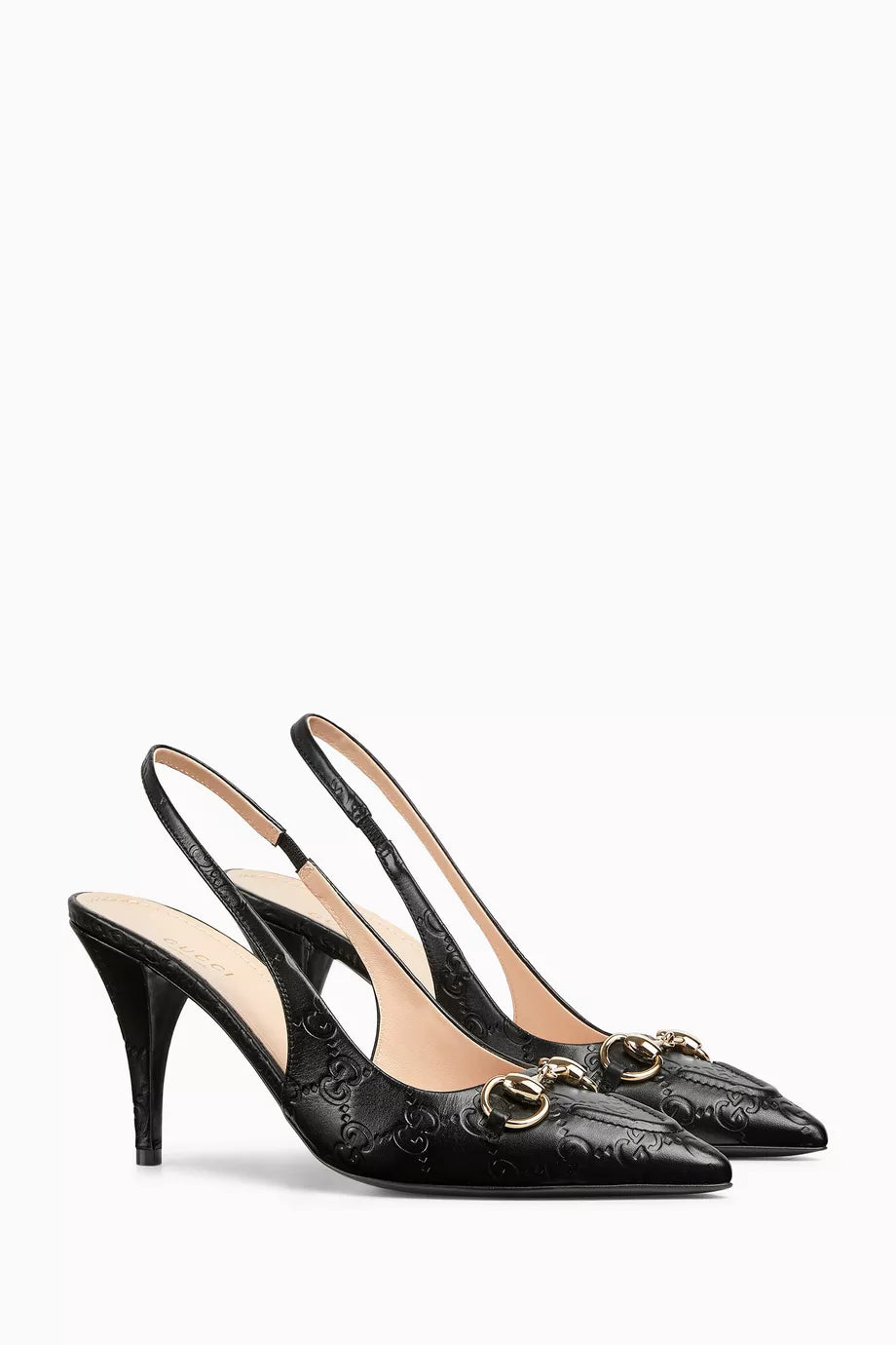 Horsebit 85 Slingback Pumps in Leather