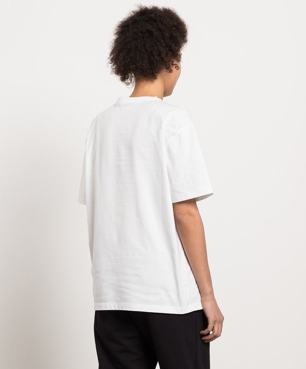 White t-shirt with Mcqueen Graffiti print