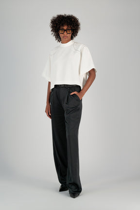 TEE W/ SHOULDER PAD PRINT