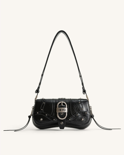 Joy Crushed Shoulder Bag - Brown