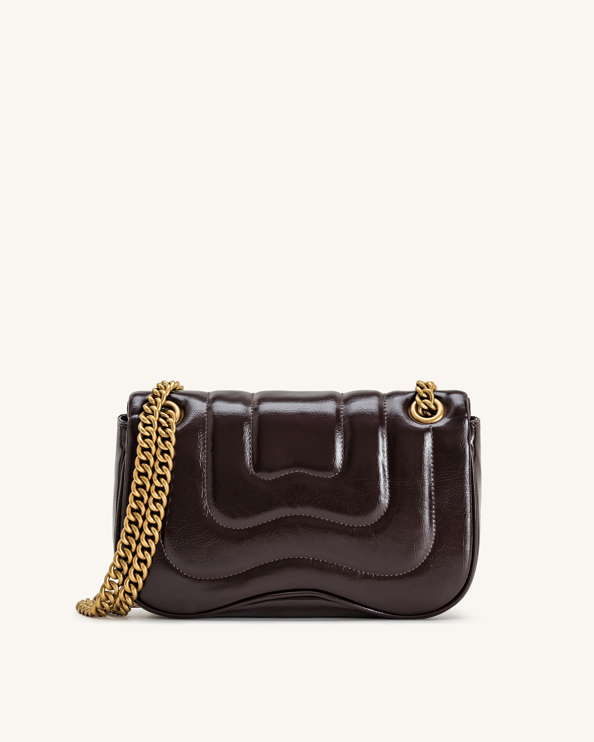 Tina Quilted Chain Crossbody - Ivory