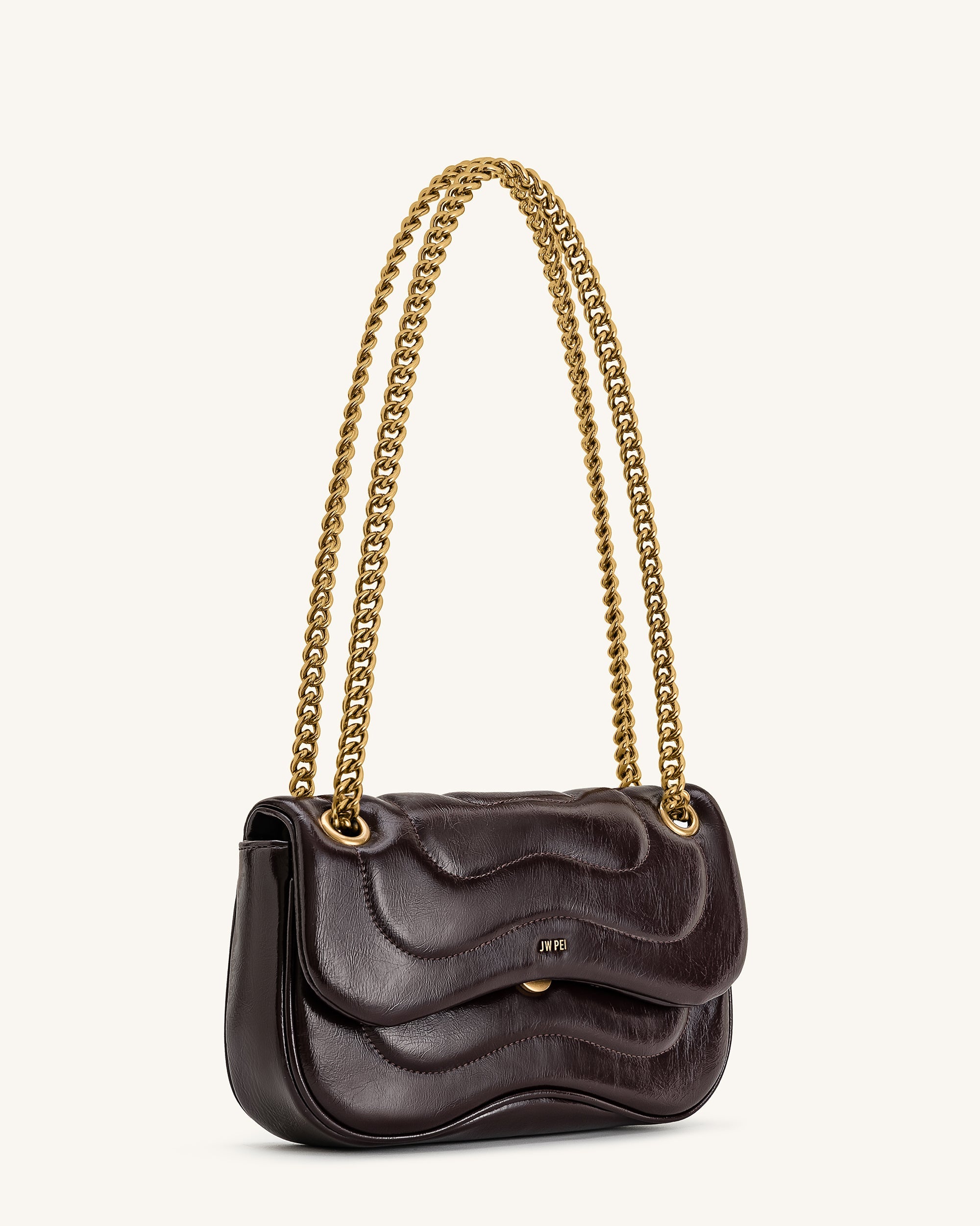 Tina Quilted Chain Crossbody - Claret