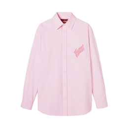 Gucci Embroidered Oxford Cotton Shirt Light Pink