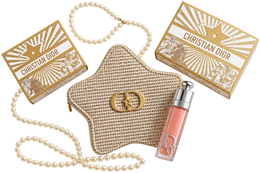 DIOR Exclusive Gift Set – Gold Star Pouch + Pink Lip Gloss
