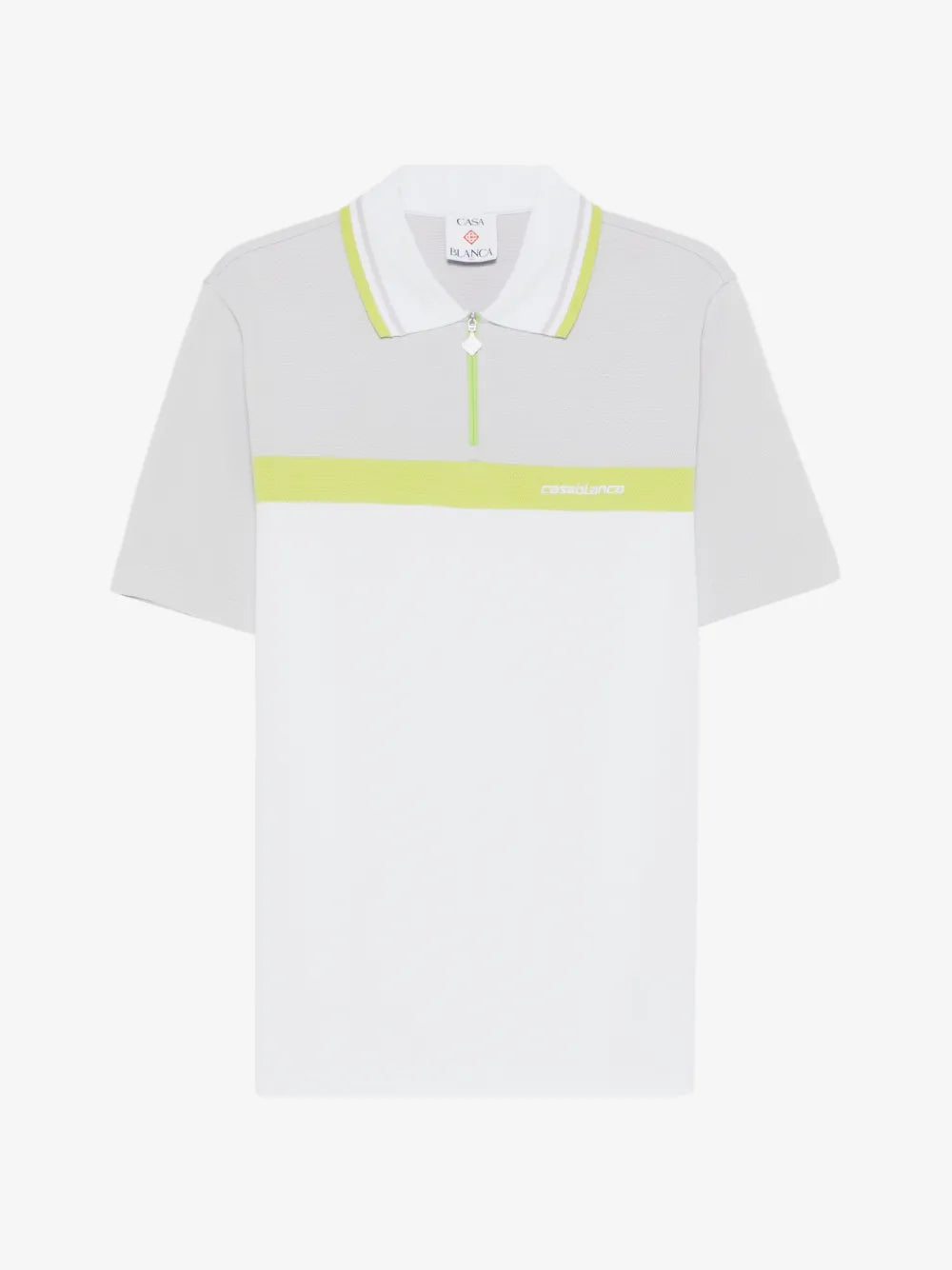 Casablanca colour block zip polo shirt