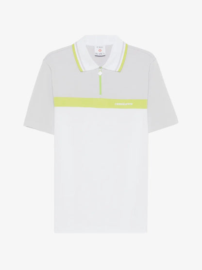 Casablanca colour block zip polo shirt