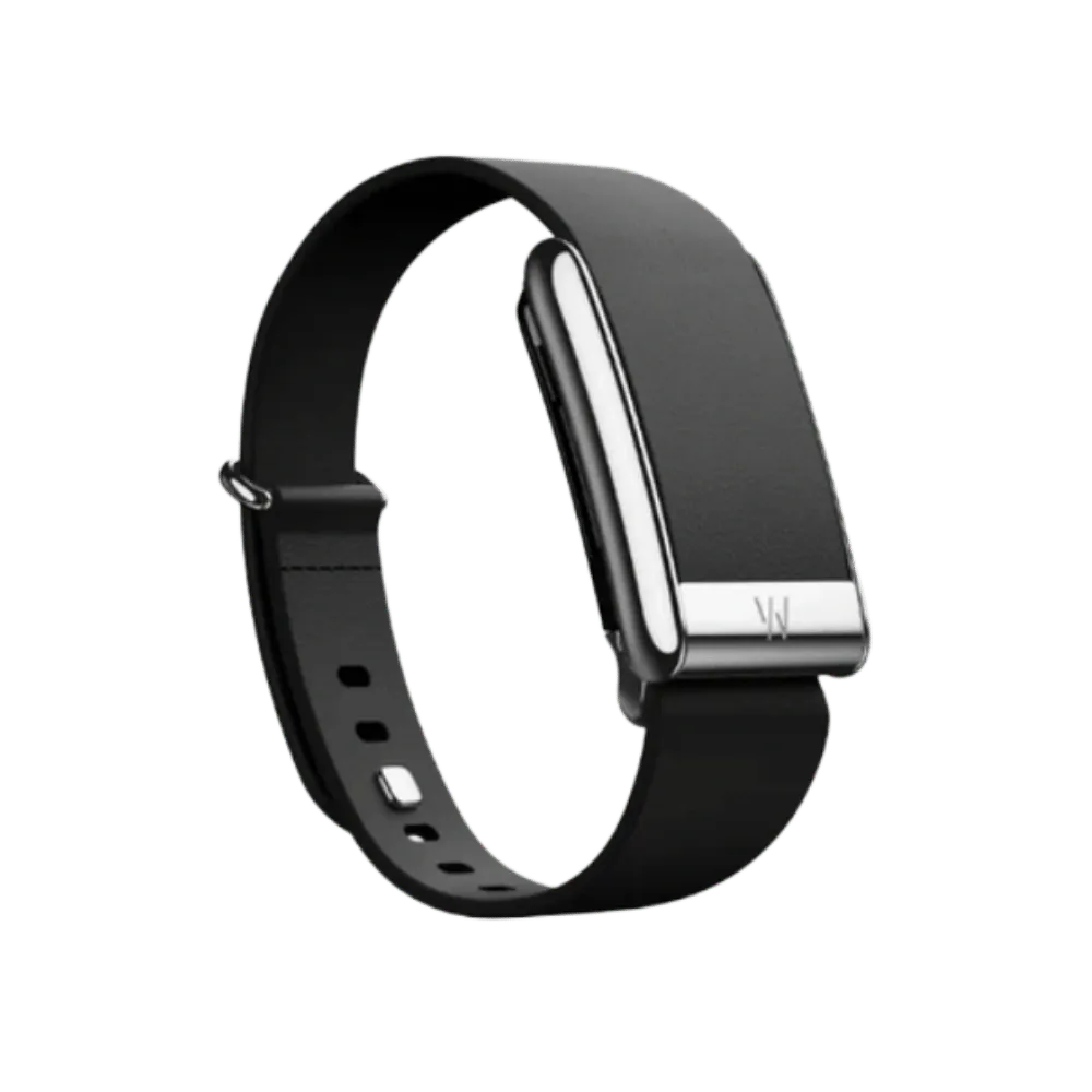 Whoop 5.0 Leatherluxe Tapered Black with Titanium Band (12 Month Peak Subscription Included)