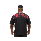 Gymshark Power T-Shirt Oversized Fit Black/Conditioning Red