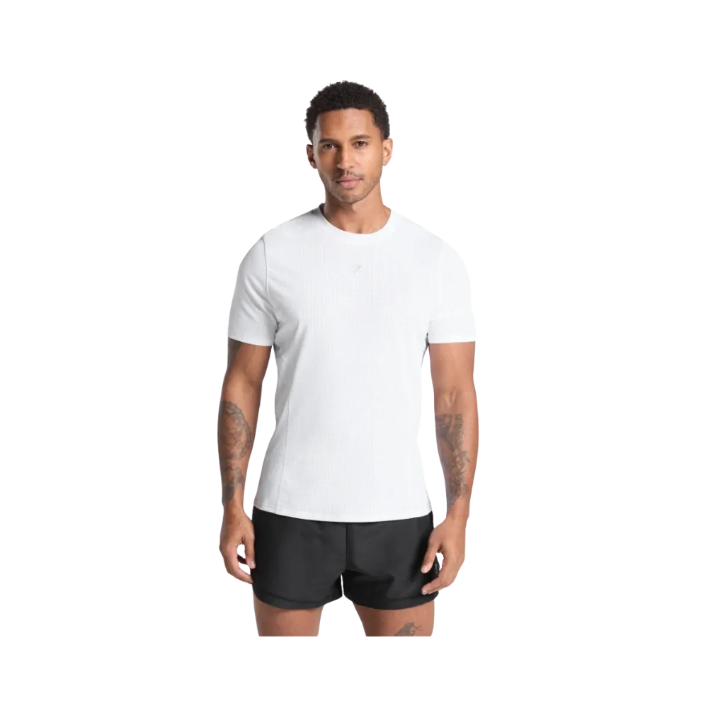Gymshark Running T Shirt Slim Fit White