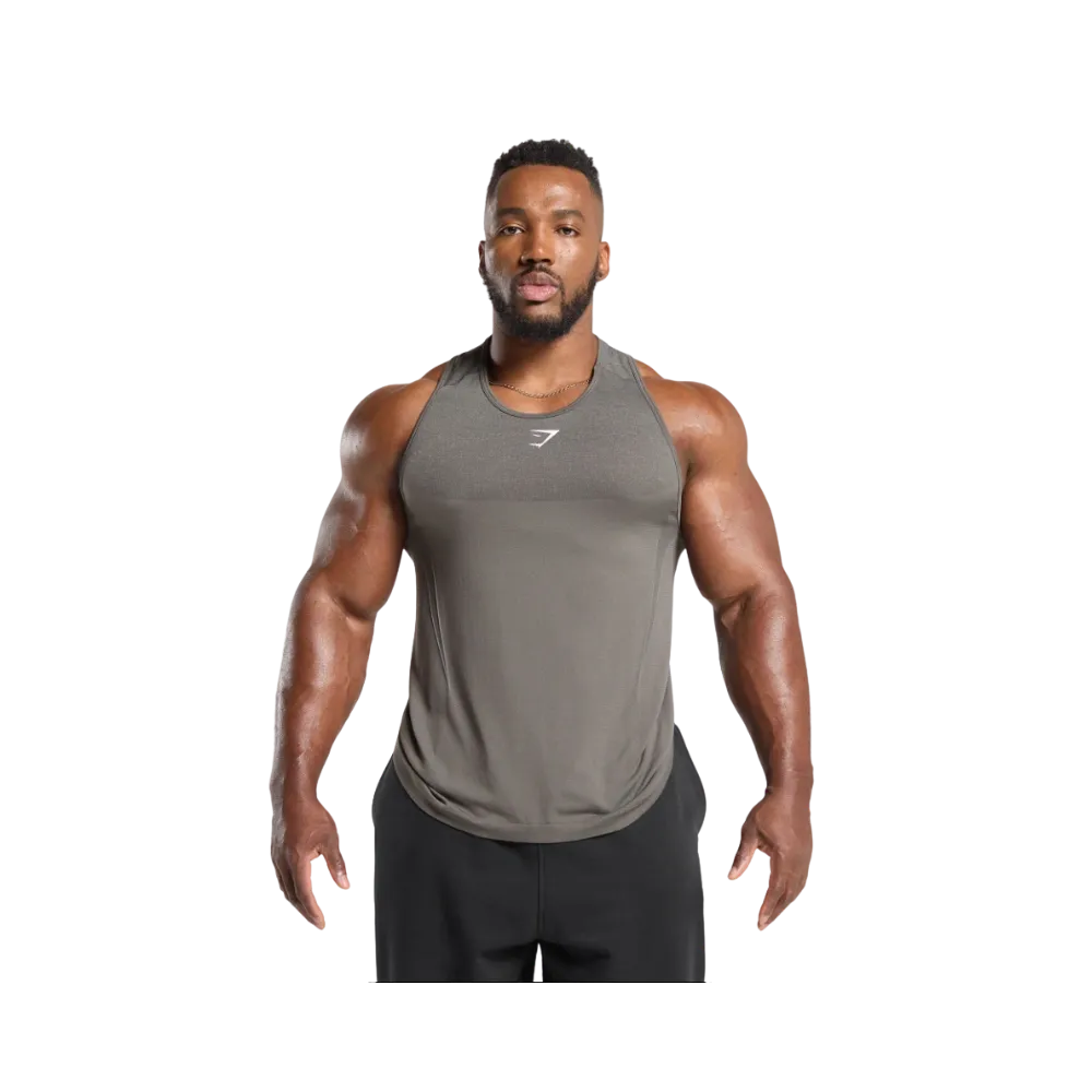 Gymshark Shadow Seamless Stringer Slim Fit Meteor Grey