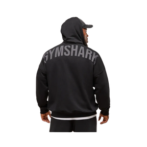 Gymshark Power Zip Up Hoodie Oversized Fit Black